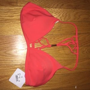 Red bikini swimsuit top